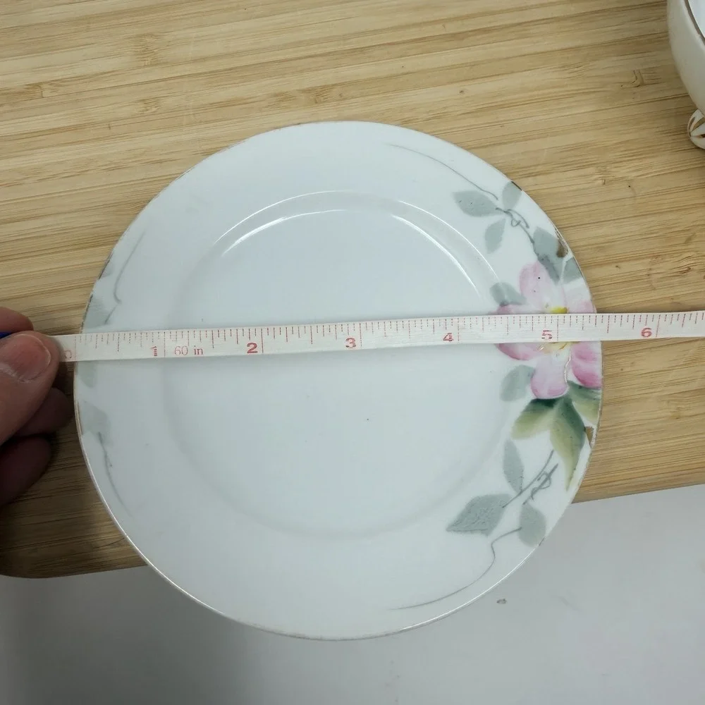 Vintage Noritake Azalea 3 Foot Bowl Mayo Cream Plate 19322 Japan Green Stamp - Picture 13 of 15